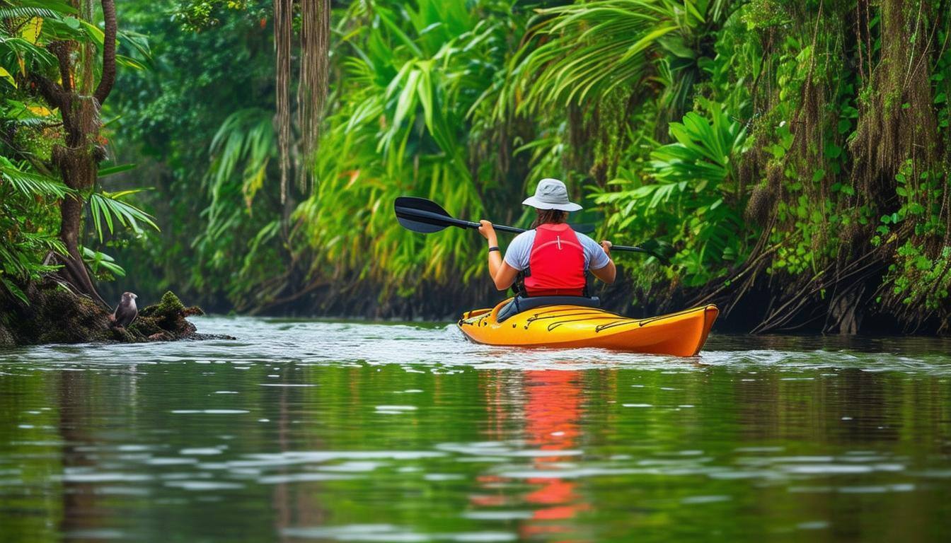 Kayaking in the Amazon